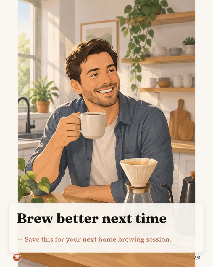 Slide 5 of 5: Brew better next time